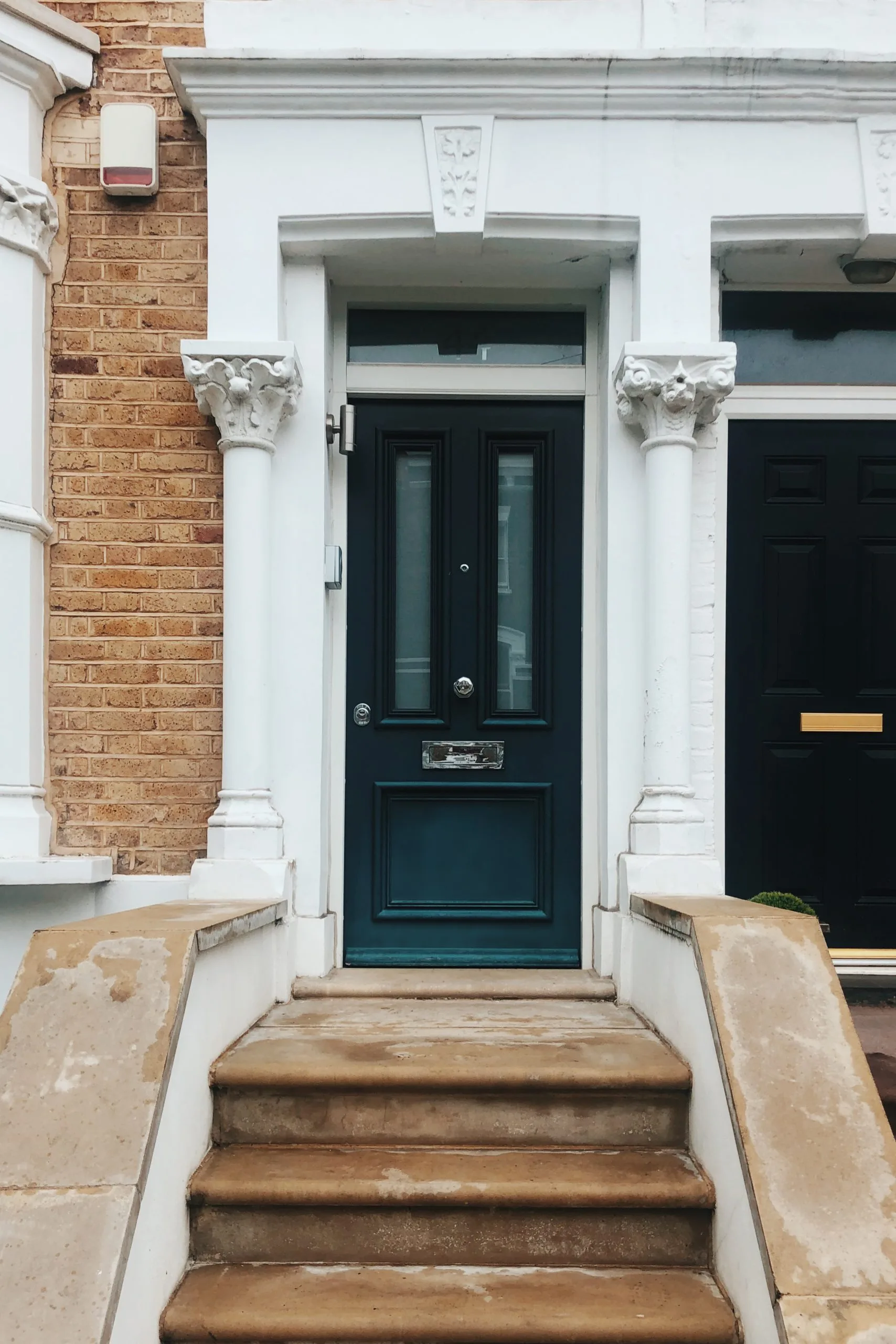 Victorian stained glass front door UK panel detail
