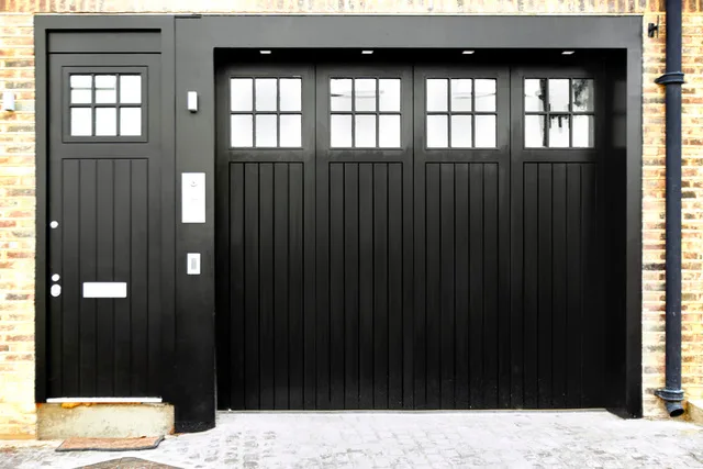 matching_garage_door_and_front_door_london_mews